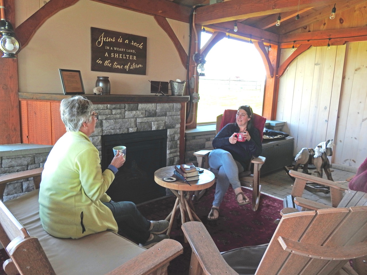 Chatting in the Family Support Room